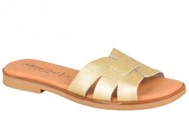 Σανδάλια γυναικεία | Δερμάτινα | Υφαντίδης | 124999 | Χρυσό - Υφαντίδης - 